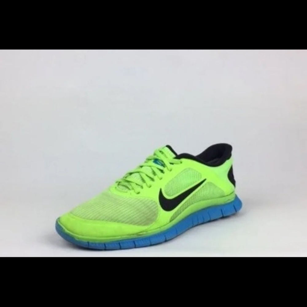 Nike Free 4.0 V3 Green Blue Running Shoes Size 11